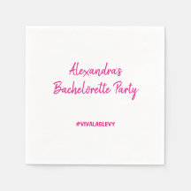 Festa de solteira Napkins com Hashtag Rosa