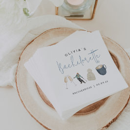 Guardanapo De Papel Festa de Solteira Personalizada de Resort de Esqui