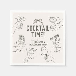 Guardanapo De Papel Festa de solteira Retroativa do Partido Cocktail B