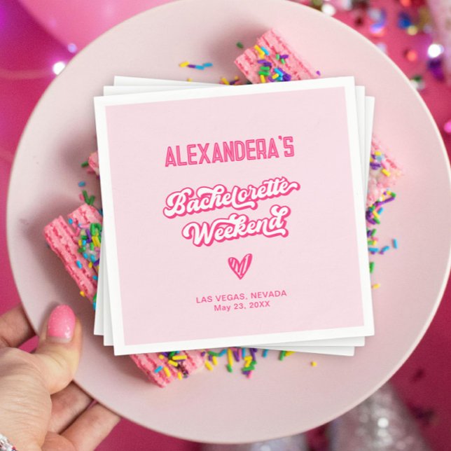 Guardanapo De Papel Festa de solteira Rosa (Criador carregado)