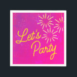 Guardanapo De Papel Festa de solteira Tropical Neon Miami<br><div class="desc">Com um vibrante design de neon,  esses guardanapos são perfeitos para as festas de solteira de Miami ou comemorações de temas tropicais.</div>