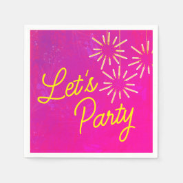 Guardanapo De Papel Festa de solteira Tropical Neon Miami