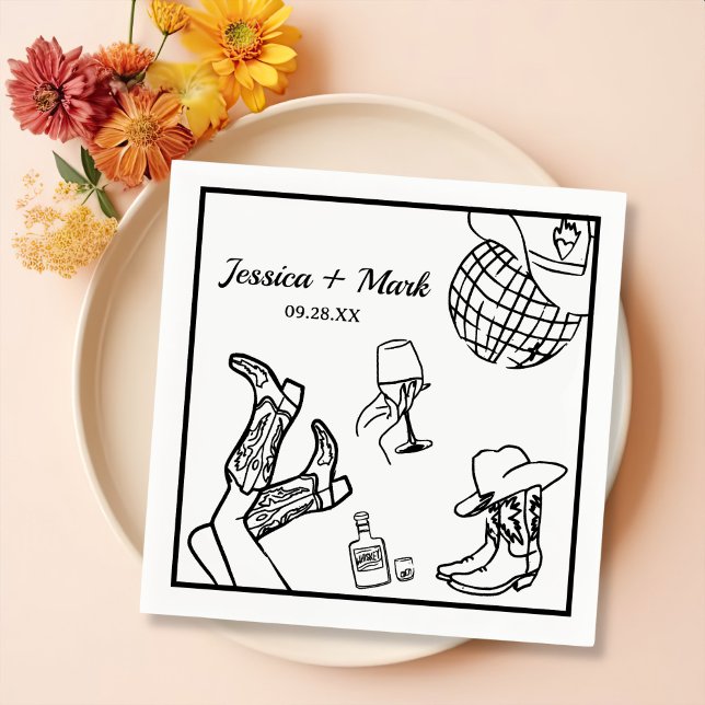 Guardanapo De Papel Festa de solteira vamos Go Girl Nashville (Criador carregado)