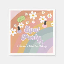 Festa de Spa Retro Arco-íris Aniversário