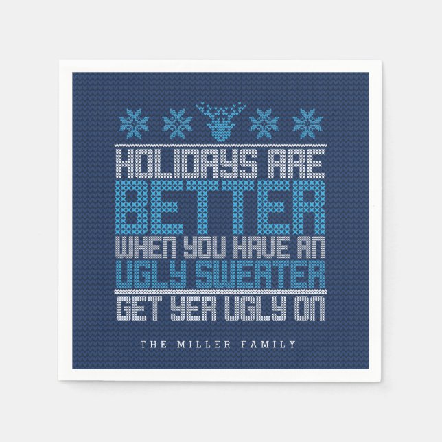 Guardanapo De Papel Festa de Sweater Feia (Frente)