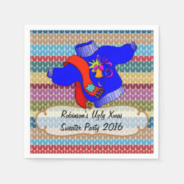 Guardanapo De Papel Festa de Sweater Feia de Natal Personalizada