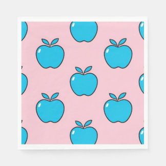 Guardanapo De Papel Festa de Verão Napkins com Impressão de Maçã Azul