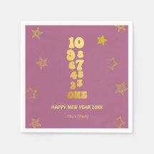 Festa de Véspera de ano novo Dourada rosa