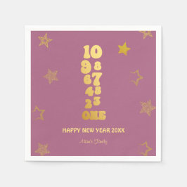 Guardanapo De Papel Festa de Véspera de ano novo Dourada rosa