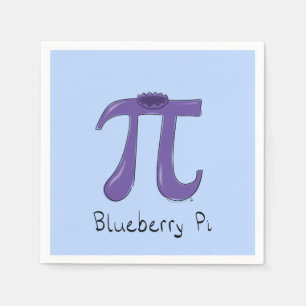 Guardanapo De Papel Festa do Dia Pi da Matemática de Blueberry Pi Cute
