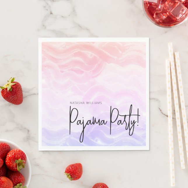 Guardanapo De Papel Festa do pijama Colorido Pastel Elegante  (Insitu)