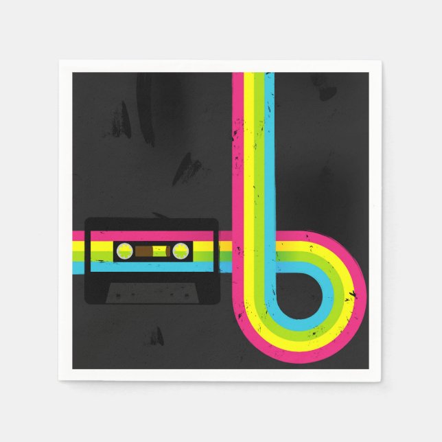 Guardanapo De Papel festa dos anos 80 (Frente)