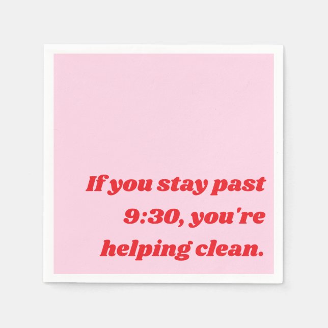 Guardanapo De Papel Festa Engraçada Apresenta Sassy Sarcasm Vermelho R (Frente)