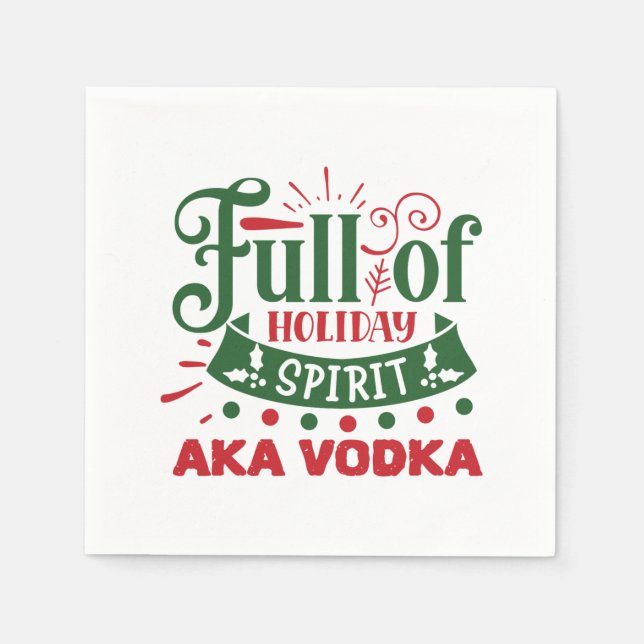 Guardanapo De Papel festa engraçada de amantes de vodka de Natal Napki (Frente)