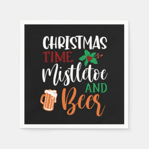 Guardanapo De Papel Festa engraçada de bebendo de cerveja de Natal