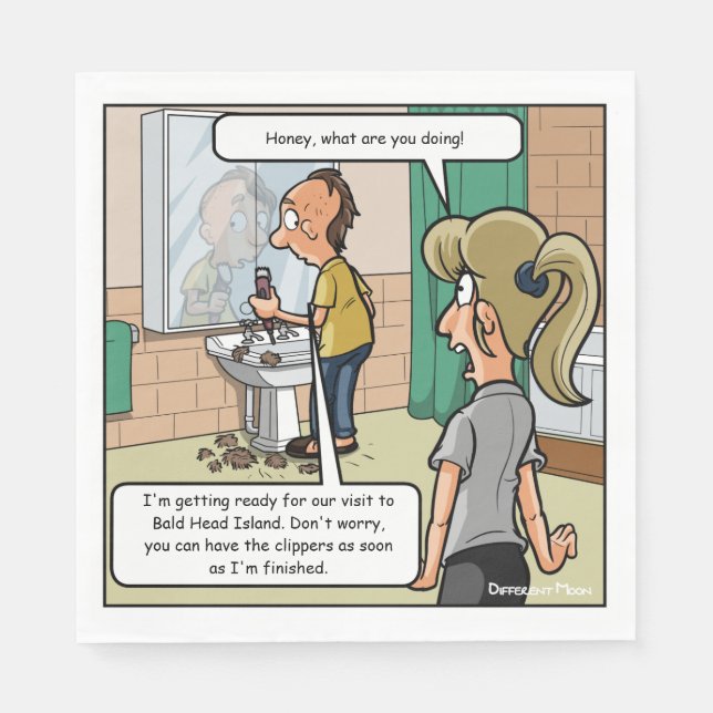 Guardanapo De Papel Festa Engraçado da Ilha Baleeira Napkins (Frente)