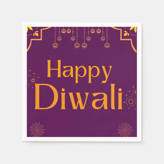 Guardanapo De Papel Festa Feliz de Diwali  (Frente)