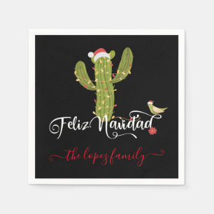 Guardanapo De Papel Festa Feliz Navidad Natal Cactus