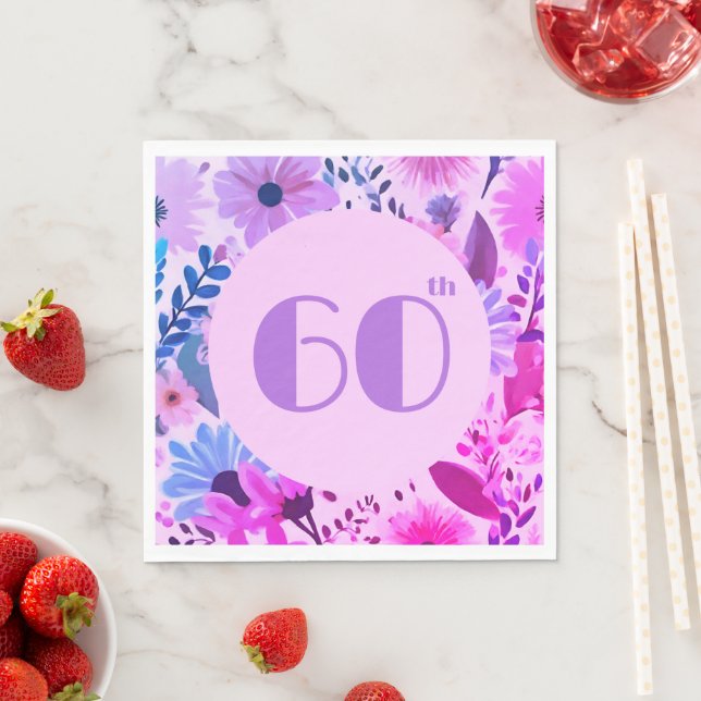 Guardanapo De Papel Festa Floral De mães Rosa E Lilac (Insitu)