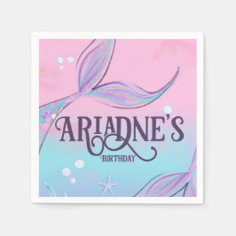 Guardanapo De Papel Festa Magnética da Sereia Napkins