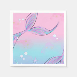 Guardanapo De Papel Festa Magnética da Sereia Napkins