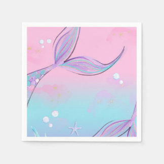 Guardanapo De Papel Festa Magnética da Sereia Napkins
