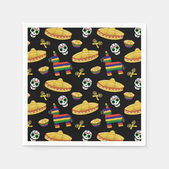 Guardanapo De Papel Festa Mexicana & Dia dos Mortos (Frente)