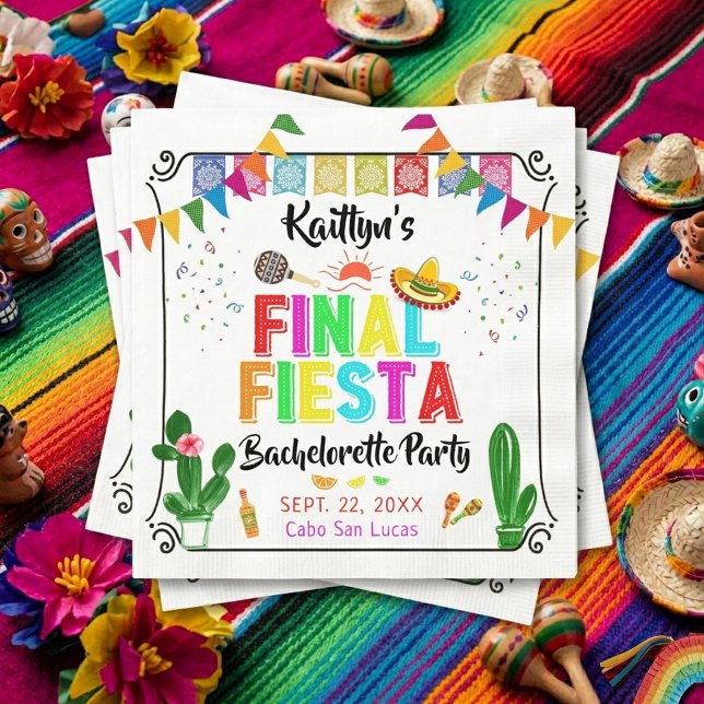 Guardanapo De Papel Festa Mexicana Final de Despedida de Solteira (Criador carregado)