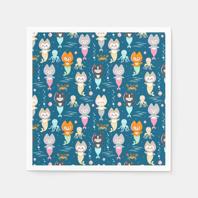 Guardanapo De Papel Festa Napkins Náutico Parecia Festa de aniversário (Frente)