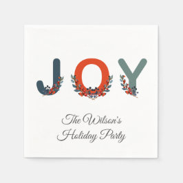 Guardanapo De Papel Festa natalícia das bagas do Natal da alegria das