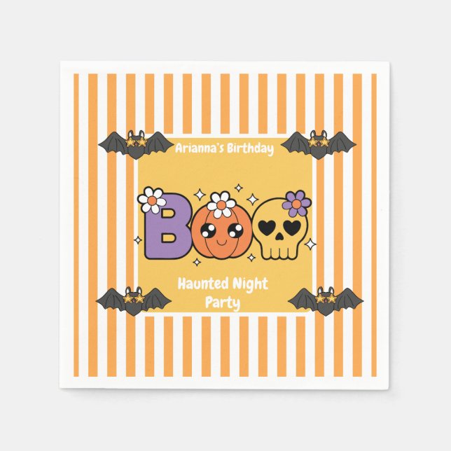Guardanapo De Papel Festa Noturna Assombrada Aniversário - Noite de Ha (Frente)
