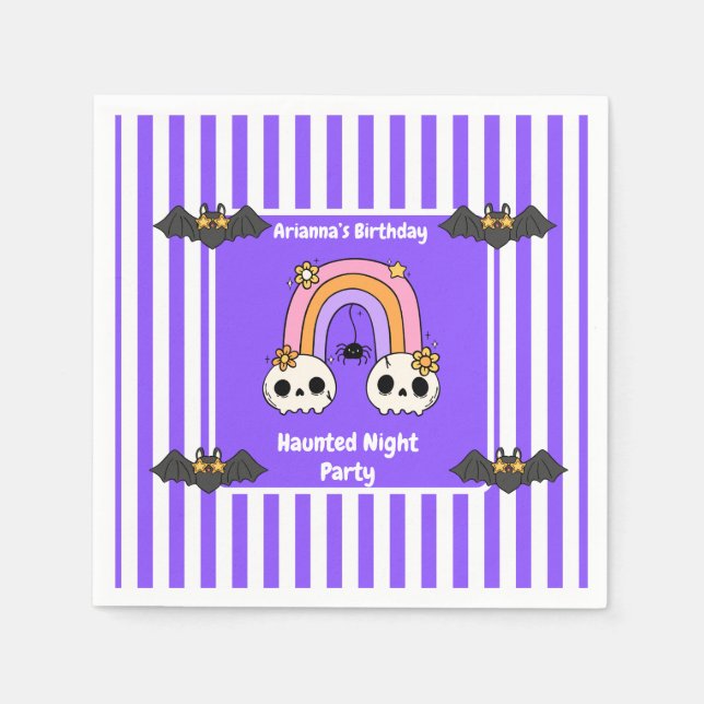Guardanapo De Papel Festa Noturna Assombrada Aniversário - Noite de Ha (Frente)