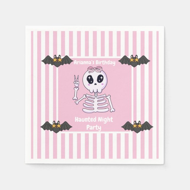 Guardanapo De Papel Festa Noturna Assombrada Aniversário - Noite de Ha (Frente)