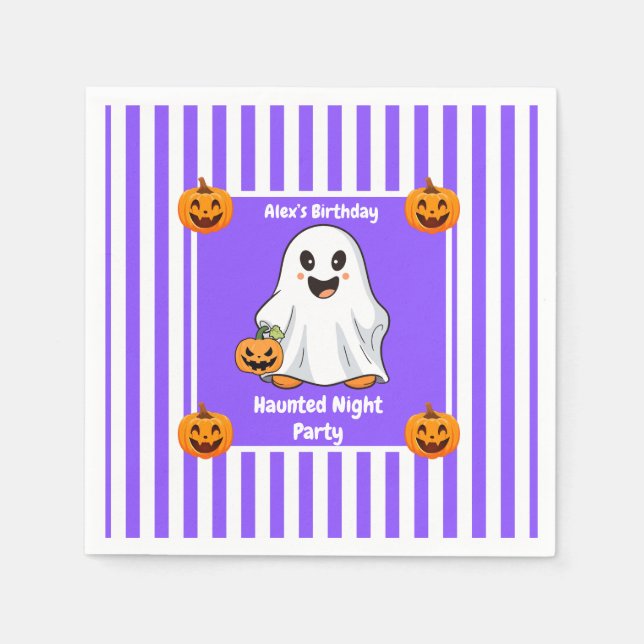 Guardanapo De Papel Festa Noturna Assombrada Aniversário - Noite de Ha (Frente)
