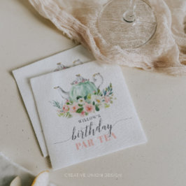 Guardanapo De Papel Festa Personalizada de Aniversário Par-Tea