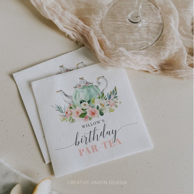 Guardanapo De Papel Festa Personalizada de Aniversário Par-Tea (Criador carregado)