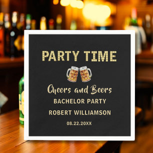 Guardanapo De Papel Festa Personalizada de Bachelores de Saúde e Cerve