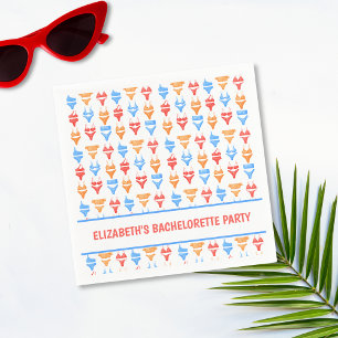 Guardanapo De Papel Festa Personalizada de Biquíni na Piscina para Des
