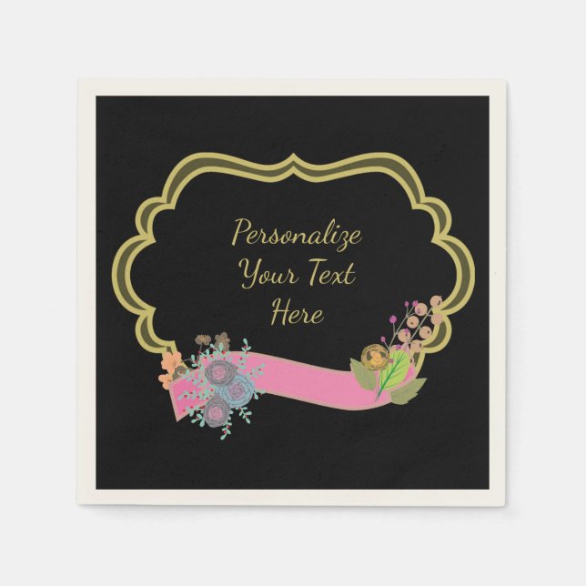 Guardanapo De Papel Festa Personalizar Fita Personalizada da Faixa de  (Frente)