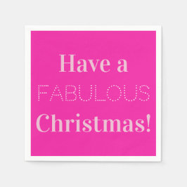 Guardanapo De Papel Festa Rosa Moderna de Natal