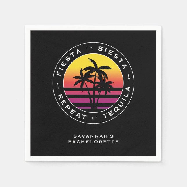 Guardanapo De Papel Festa Siesta Tequila Repita Festa de Solteira (Frente)