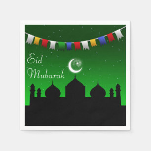 Guardanapo De Papel Festão colorida de Eid Mubarak
