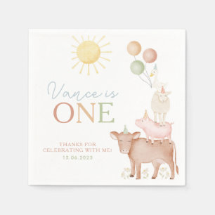 Guardanapo De Papel Festas de animais primeiros aniversarios de criaçã