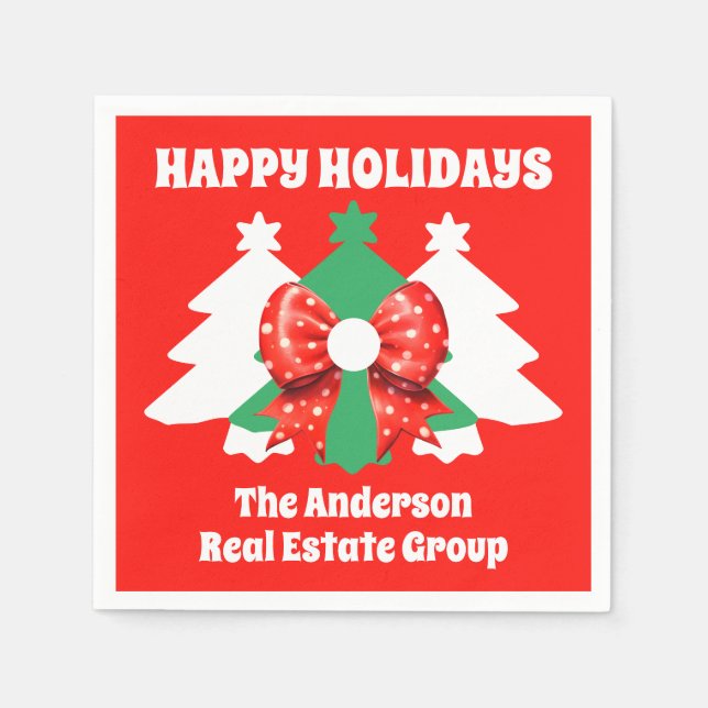 Guardanapo De Papel Festas de Natal de Feliz Natal para Empresas Editá (Frente)