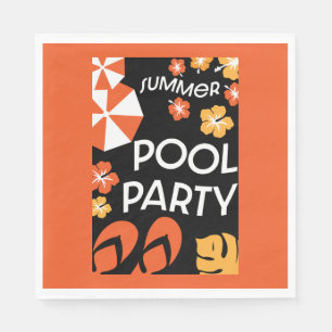 Guardanapo De Papel Festas de Piscina de Verão