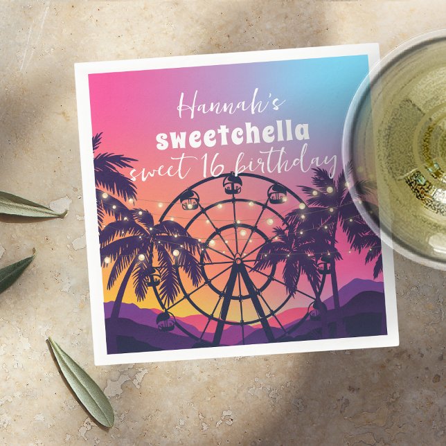 Guardanapo De Papel Festival de Música | Palmas Ferris Roda Doce 16 (Criador carregado)