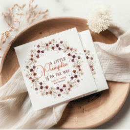 Guardanapo De Papel Festive Ivory Pumpkin Floral