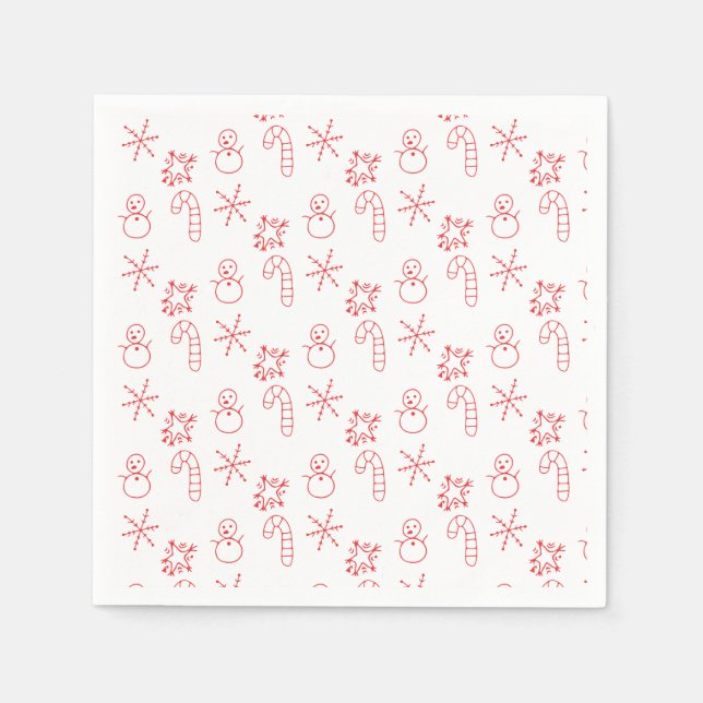 Guardanapo De Papel Festive Merry Christmas Napkin (Frente)