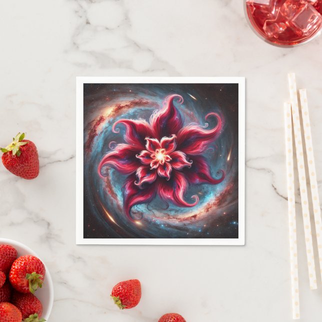 Guardanapo De Papel Festivo Floral Poinsettia Galaxy Desacopla Napkins (Insitu)