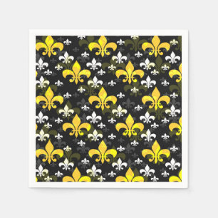 Guardanapo De Papel Feur de Lis branco amarelo